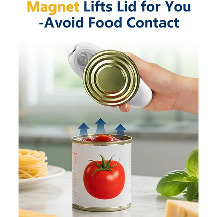 B59B-One Touch, Easy To Clean, Electric Can Opener For Seniors Arthritis-Battery Operated, Hands Free, Automatic Functionality