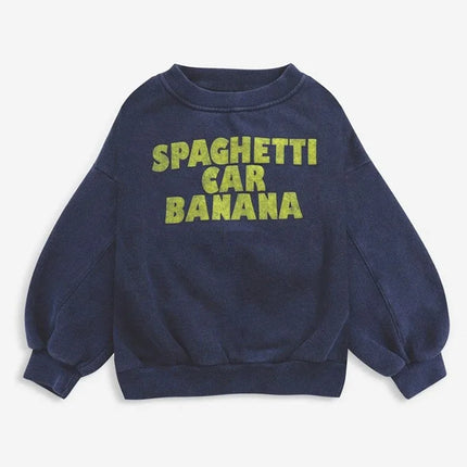 Children's Spring Autumn Hoodie Cartoon Print Unisex Sweatshirt European Style Top for Boys And Girls