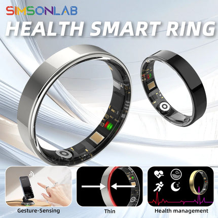 2026 Hot Sale Smart Ring Gesture Brush Video Wireless Bluetooth Call Music Control 5ATM Waterproof Heart Rate Monitor For Men