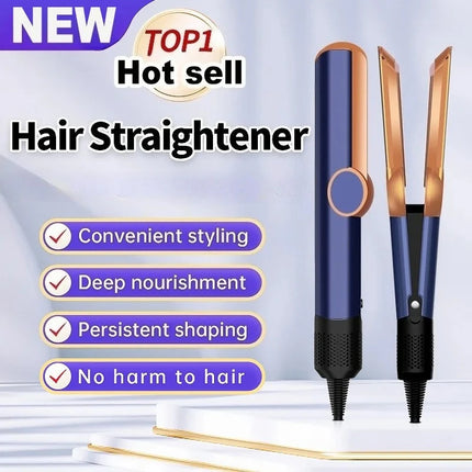 Professional 2-in-1 Styling Tool Hair Straightener & Hair Dryer Heat-Up Hair Flat Iron Negative Ion Iron Household Hair Dryer