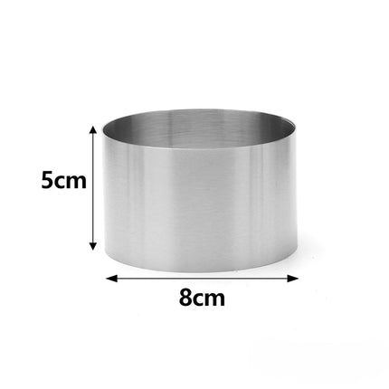 Stainless Steel Circle Cake Ring Mold for Baking 5-11cm Mousse Cake Round Cookie Cutters DIY Party Kitchen Baking Cakes Tools