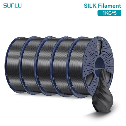 SUNLU 5KG 3D Printer Shiny Silk PLA Filament 1.75mm 1000g 3D Printer Neatly Wound 3D Filament for 3D Printer& 3D Pen