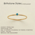 December-Aquamarine / Silver Color / 6