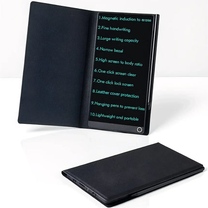 6.5 Inch LCD Writing Tablet with Leather Case Full Screen Reusable Digital Notepad Portable Use for Office Study Teaching
