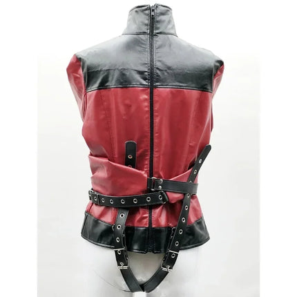 Manyjoy Faux Leather Adjustable Straitjacket SM Restraint Harness Adult Play Straight Jacket Slave Erotic Costume Sex Toys Women