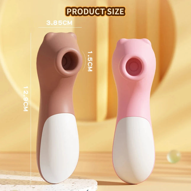 Powerful Whisper-Quiet Clitoral Stimulator for Women, Oral Vacuum Vibrator with Nipple Massage, Battery-Powered Plastic Body
