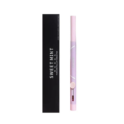 New Lip Liner Pen Matte Lipstick Pen Silver Long Lasting Lip Contouring Non Stick Lipliner Pencil Korean Makeup with Brush