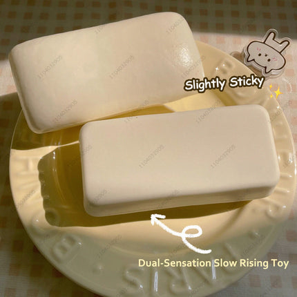 Squishy Coconut Rice Cake Slow Rising Fidgets Toys Milk Cake Moist Squeeze Toy for Adults Kids ADHD Autism Girls Gifts Collectib