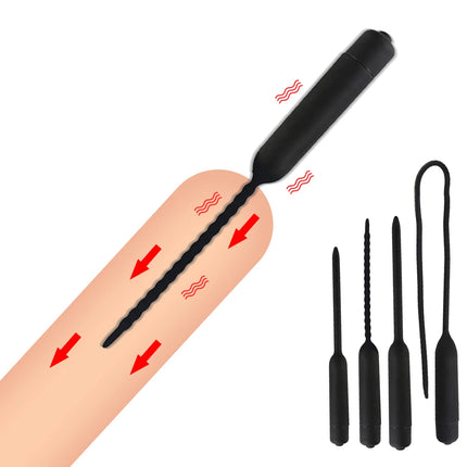 10 Frequency Urethral Vibrator Catheter Penis Plug Sex Toy for Men Vibrating Urethral Plug Penis Insertion Urethra Sound Dilator