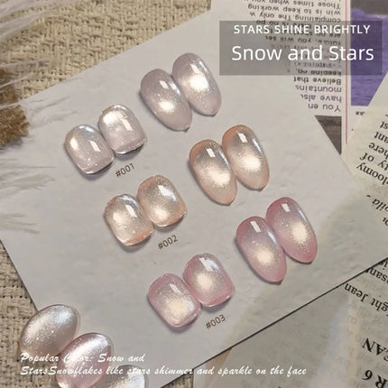 MIANEL 10ML 1PCS Lover's Cat Eye Gel Polish 2026 Sparkling Nude Pink Nail Art with Glass Bead And Golden Glow New Release