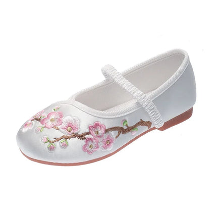 Princess Performance Traditional Chinese Hanfu Shoes Embroidered Children's Footwear Ancient Style Girls' Footwear Handmade