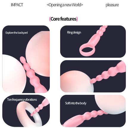 Vibrating Anal Beads Butt Plug Anal Plug Prostate Massager Anal G Spot Vibrator Anal Toy Adult Sex Toy for Men Women Couples