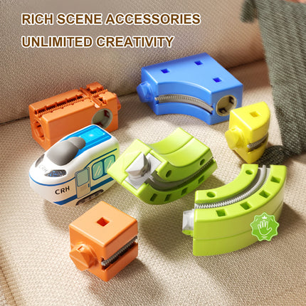 Children'S Educational Electric Magnetic Levitation Train Track Cube 3D DIY Assembly Magnetic Magic Rail Toy Train Car Xmas Gift