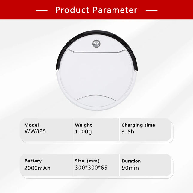 DIVEDEER Home Automatic Vacuum Cleaner Intelligent Remote Control Sweeping Mopping Robot Rechargeable Vacuum Cleaner Robot
