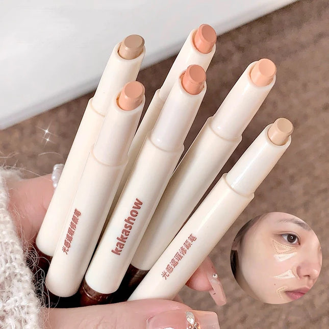 Face Color Corrector With Brush Concealer Pen Brighten Double-head High Coverage Dark Circles Contour Concealers Stick Makeup