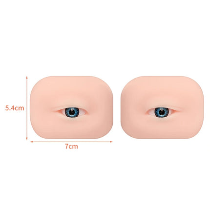 A Pair Three-Dimensional Eyebrow And Eye Module With Eye Practice Skin Simulation Human Soft Silicone Line Eyebrow For Beginners
