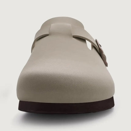 Kidmi Summer Clogs for Women Men Suede Clogs Adjustable Buckle Slip-on Cork Footbed Mules Clogs Antislip Sole Slippers Unisex