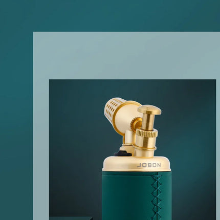 JOBON Multi-function Strong Gun Lighter Windproof Blue Flame One-touch Lock Fire Retro Appearance Design Cigar Lighter