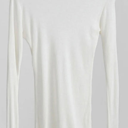 High Quality Plain T Shirt Women Cotton Elastic Basic T-shirts Female Casual Tops Long Sleeve Sexy Thin T-shirt see through