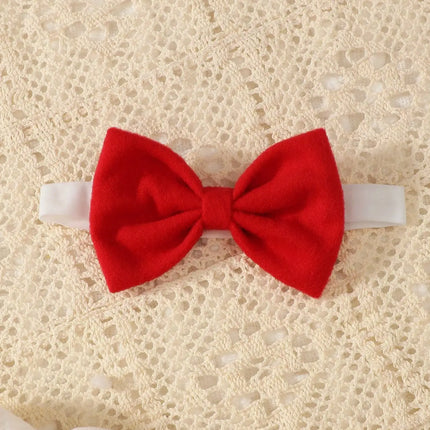 New Autumn And Winter Solid Color Ha Yi Small Bow Dress Headband Three Piece Set, Suitable For Daily Outings
