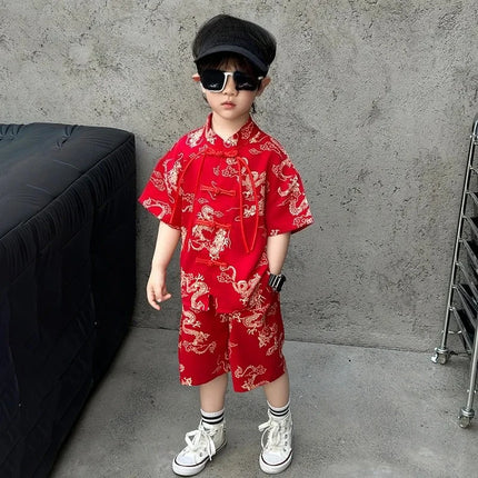 Kung Fu Uniform Hanfu Tai Chi Tai Ethnic Style Wushu Kids Clothes Children's Clothing Traditional Boys Sets Cosplay Costumes