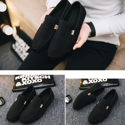 Men Casual Shoes Canvas Slip On Fashion Loafers for Male Luxury Dress Driving Shoes Formal Wedding Party Flats Plus Size