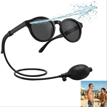 Invisible Water Design Sprinkling Sunglasses Creative Prank Water Shooting Gag Toy Squirt Design Funny Spraying Water Glasses