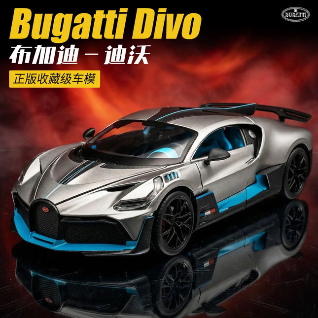 1:18 Divo Model Toy Supercars Alloy Diecast Miniature Sports Cars Doors Opened Pull Back Gifts New Years