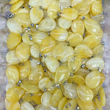 RX9-1 18*25mm natural stone water drop shape pendants charms for Necklaces making