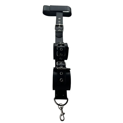 BDSM Training Bondage Belt Gag Backhand Buckle Leather Bondage Gothic Style Fetish Handcuffs Metal Anal Plug Sex Toys Unisex