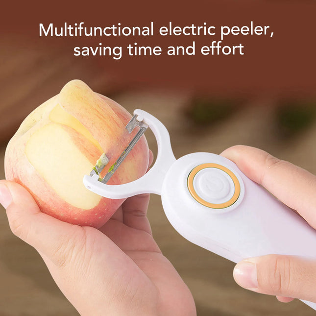 Electric Peeler Handheld USB Rechargeable Fruit and Vegetable Peeler with 3 Cutter Heads for Home