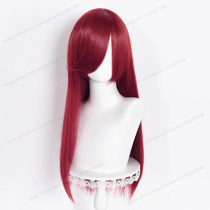 60cm Long Straight Cosplay Synthetic Wig With Bangs Golden Yellow Green Blonde Purple Heat Resistant Hair Anime Wigs + Wig Cap
