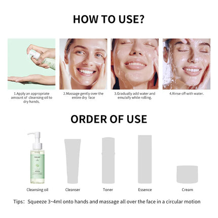Houttuynia Cordata Cleansing Oil - Gentle Deep Pore Makeup Remover for Waterproof Mascara & Long Wear Foundation Non-irritating