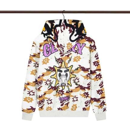 Glo Gang The Glory Full Zip Hoodie Camouflage Cardigan Men Women 1:1 Best Quality Oversize Hooded