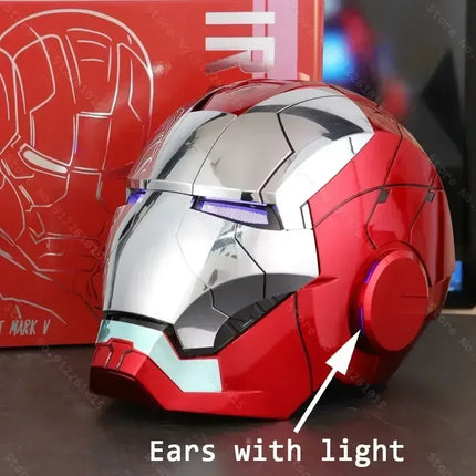 Marvel Iron Man 1:1 Scale MK50 MK5 MK17 Helmet with Voice Control And Light-Up Eyes Adult Wearable Collectible Model Toy Xmas