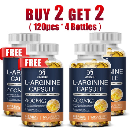 Buy 1 Get 1 Free! L-Arginine Supplement, Support Blood Flow, Energy & Heart Health, Pre-Workout Pump, Muscle Growth & Endurance