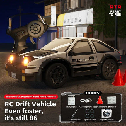 KF20 1:64 RC Drift Car 2.4G High-Speed Racing Car Four-Wheel Mini Desktop Remote Control Car Electric Toy Electric Toy Kids