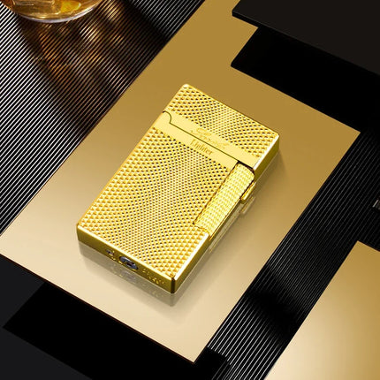 New Creative Plasma Arc Lighter Luxury Double Flame Butane Lighter Jet Flame Windproof Cigarette Ignitor Smoking Accessories