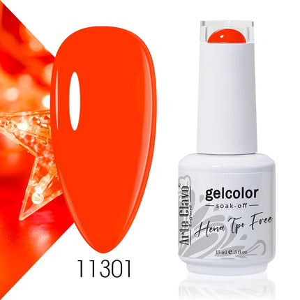 Arte Clavo Red Color Series Nail Polish UV Soak Off Varnish 15ml Manicure Nail Art Long-lasting Hema Tpo Free Gel Nail Polish