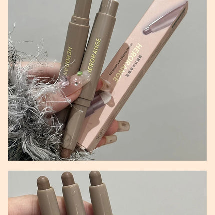Nose Shadow Bronzers Contouring Makeup Pen Natural Grey Brown Three-dimensional Face Matte Shadow Cream Contour With Brush