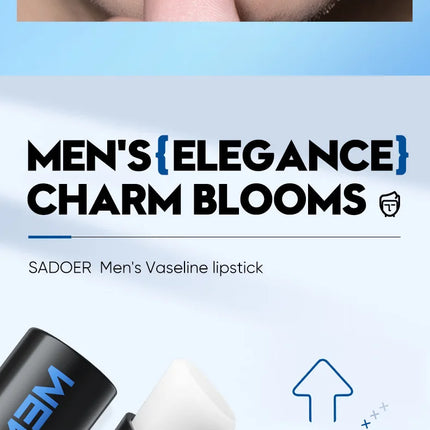 SADOER Men's Lip Balm Moisturizing Anti Cracking Repair Nourishing Hydrating Lipstick Men Lips Skin Care Products
