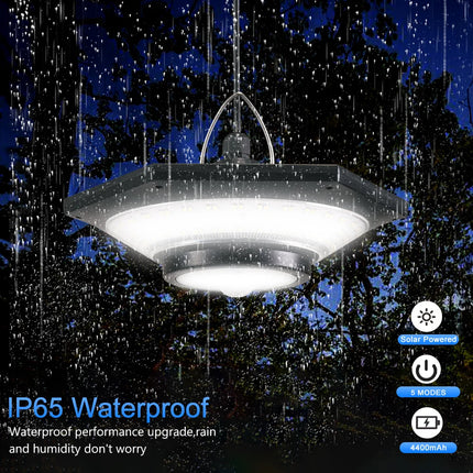 Solar Pendant Lights Outdoor Solar Shed Light Motion Sensor 288 LEDs Dimmable Indoor Barn Lamp Waterproof Gazebo Yard Garage Pat