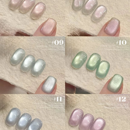 TC 12-Color Cat Eye Magnetic Gel Nail Polish 10ml Full Coverage Vernis Semi Permanent Super Gorgeous Nail Manicure Varnish Gel