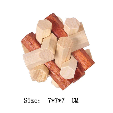 Wooden Luban Lock Unlock Interlocking Puzzle Rompecabezas IQ Test Brain Teaser Game For Adults And Kids Educational Toys