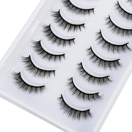 10 Pairs Mink Fake Eyelashes Faux 3D Natural Long False Eyelashes 3d Mink Lashes Soft Fluffy Lashes Extension Makeup Kit Cilios