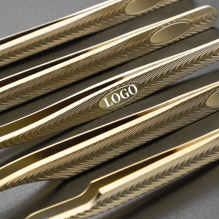 5PCS Eyelash Extension Tweezers Set Lash Applicator Tool Stainless Curved Straight For Eyelash false Clip Makeup Nail Art Tools