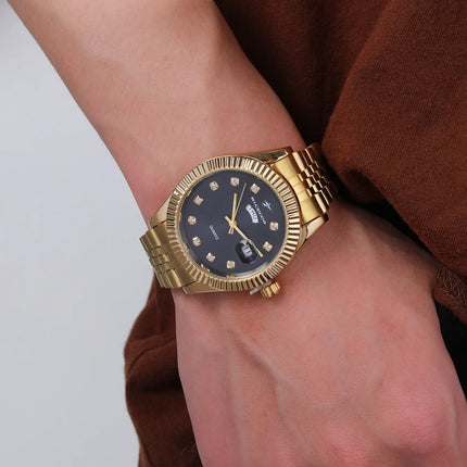 Men's Sport Wristwatches Casual Simple Fashion Calendar Week Quartz Watch Male Watches Reloj for Christmas New Year Gifts