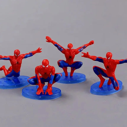 7Pcs/set Superhero Spiderman Anime Figure Siderman doll  boy birthday cake decoration Spiderman Figure kids Christmars gifts