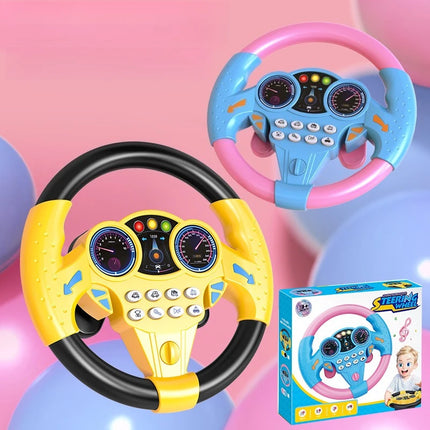 Infant Shining Simulation Steering Wheel Toys Children's Toy Kids Early Education Copilots Stroller Steering Wheel Vocal Toys