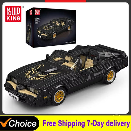 1557Pcs Technical Car Toys The Black Firebird Sport Racing Car Building Block Assembly Car Model Kids Christmas Gift Boys